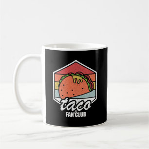 taco fan club retro tacos mexican food coffee mug