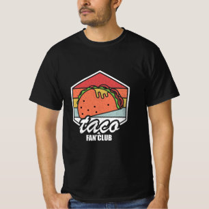taco fan club retro tacos mexican food T-Shirt