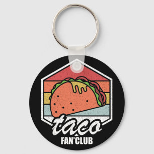 taco fan club vintage tacos lovers for food lovers keychain
