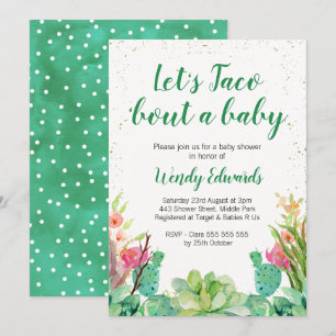 Taco Fiesta Invitation à Baby shower à thème