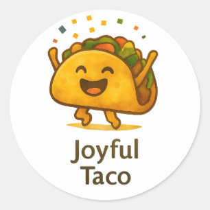 Taco Fiesta Party Favor Stickers Cute Envelope Sea
