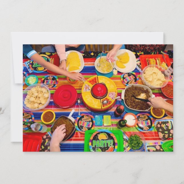 Taco Fiesta Personnalisable Invitation de fête (Devant)