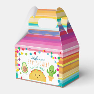 Taco fiesta theme baby shower favor box