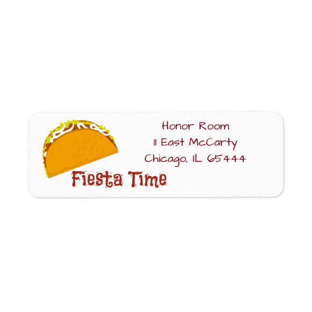 Taco Fiesta Time Labels (Front)