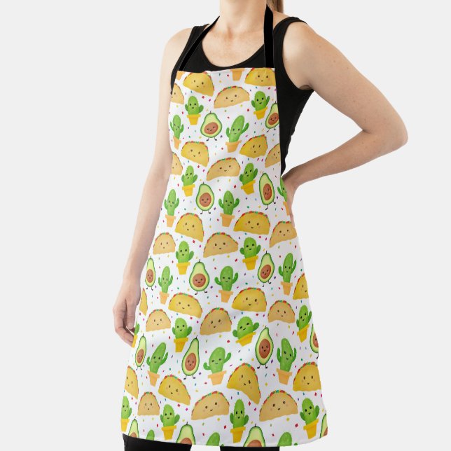 Taco Fiesta with taco, cactus avocado Apron (Insitu)