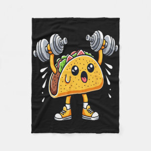 Taco Fitness Workout Gym Cinco De Mayo Mexican Fie Fleece Blanket