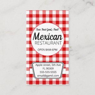 Taco Food & Fruit Deli Market Fold Craft Business  Card