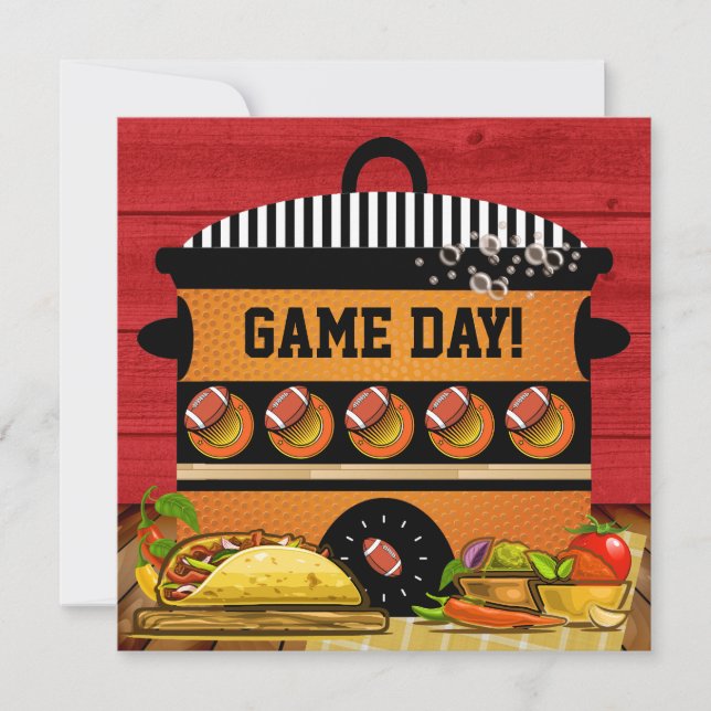 TACO FOOTBALL GAME DAY Invitation (Front)