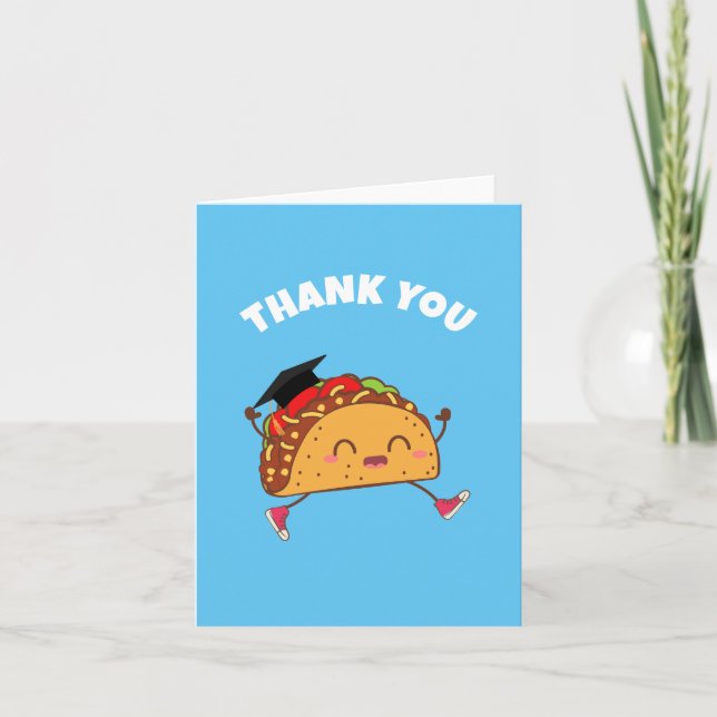 Taco Graduation Party Blank Merci Cartes (Devant)