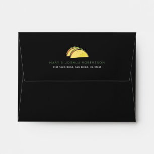 Taco Green Arrow Pattern Black Envelope