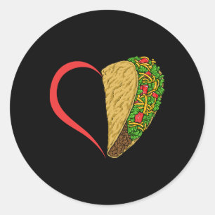 Taco Heart Taco Tuesday Cinco De Mayo Taco Lovers Classic Round Sticker