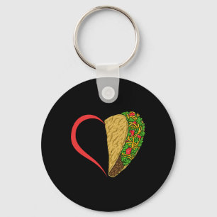 Taco Heart Taco Tuesday Cinco De Mayo Taco Lovers Keychain