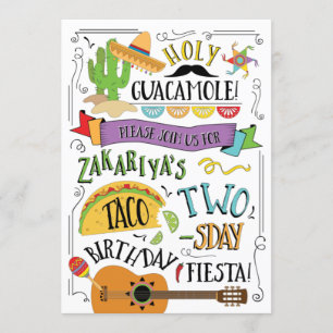 Taco Invitation à deux jours de fête d'anniversair