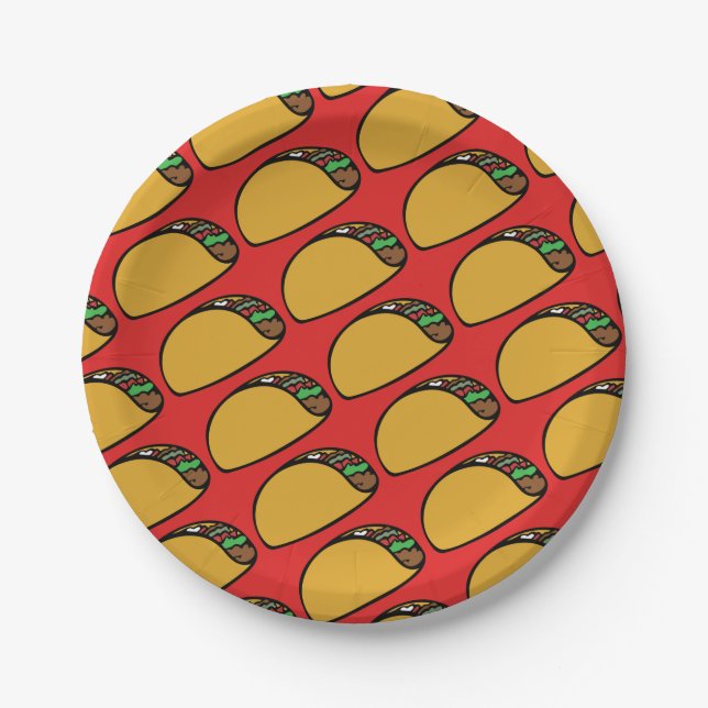 Taco Lovers Taco Tuesday Paper Plate (Front)
