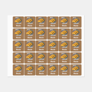 Taco Mardi Design - Petit Étiquette Carré