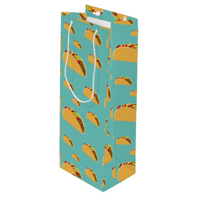 Taco Mardi Design - Sac Cadeau - Vin (Devant Angle)