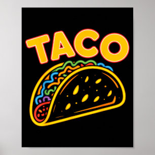 Taco mexican food poster