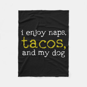 Taco Mexican Foodie Gift Taco Funny  Fleece Blanket