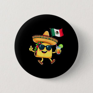 Taco Mexico Flag Cinco De Mayo Mexican Independenc 2 Inch Round Button