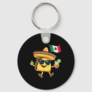 Taco Mexico Flag Cinco De Mayo Mexican Independenc Keychain