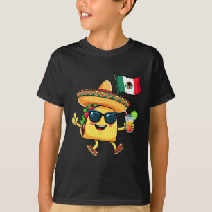 Taco Mexico Flag Cinco De Mayo Mexican Independenc T-Shirt