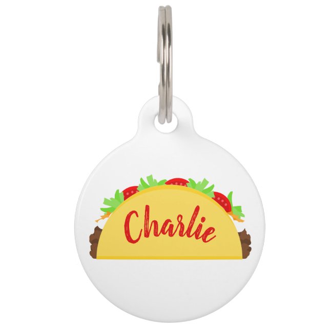 Taco Name Pet Tag (Front)