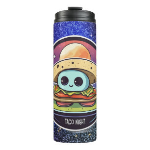 Taco Night Alien Thermal Tumbler