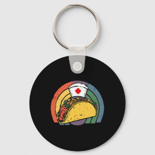 Taco Nurse Stethoscope Cinco De Mayo Nurse Women S Keychain