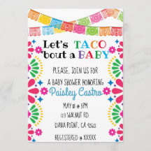 Taco parle d'une invitation pour bébé