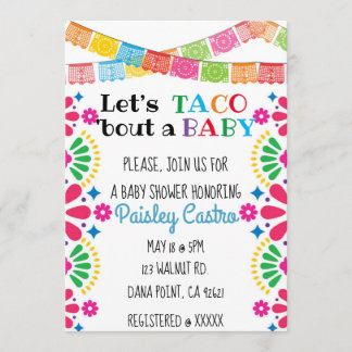 Taco parle d'une invitation pour bébé