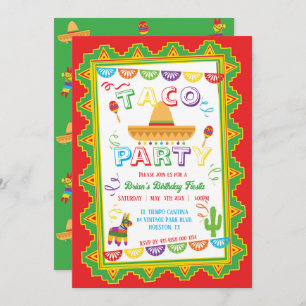 TACO PARTY Fiesta Invitation