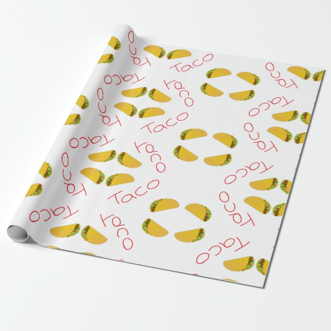 Taco pattern on wrapping paper (Unrolled)