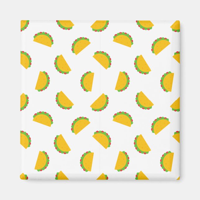 Taco Pattern Print Magnet (Front)