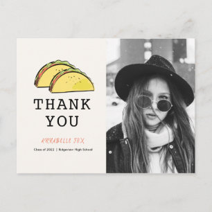 Taco Photo Thank You Announcement Postcard