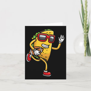 Taco Playing Footll Mexican Cinco De Mayo Kids Men Card