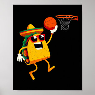 Taco Playing Sketll For Cinco De Mayo Celebration Poster