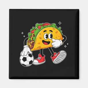 Taco playing soccer mexican cinco de mayo sombrero magnet
