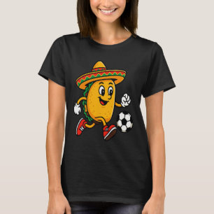 Taco Playing Soccer Mexican Cinco De Mayo Sombrero T-Shirt