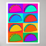 Taco Pop Art Poster<br><div class="desc">Spice up your space with this vibrant Taco Pop Art poster! Featuring a bold and colourful design, this artwork brings the beloved taco to life in a playful, modern style. Perfect for kitchens, dining rooms, or any area in need of a fun, quirky touch. Whether you're a taco enthusiast or...</div>