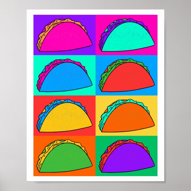 Taco Pop Art Poster (Front)