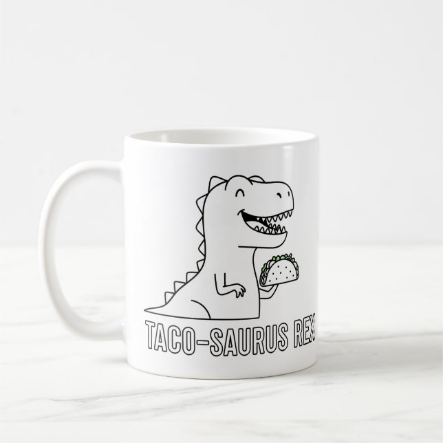 Taco-Saurus Rex Coffee Mug (Left)