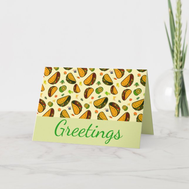 Taco Seamless Pattern Card (Front)