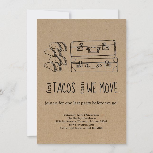 Taco S'Éloigne Invitation Du Parti (Devant)