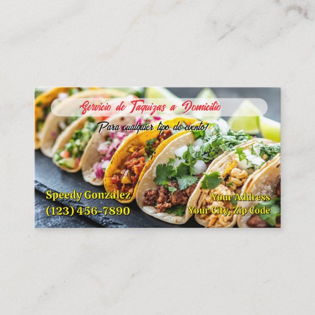 TACO SERVICE BUSINESS CARDS (Front)