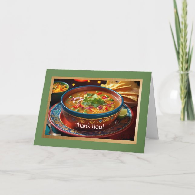 Taco Soup Folded Thank You Card (Front)