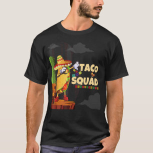 Taco Squad Dabbing Taco Sombrero Cinco De Mayo Mex T-Shirt