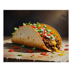 Taco Still Life Poster