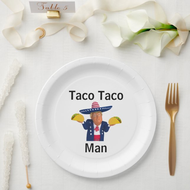 Taco Taco Man Paper Plate (Wedding)