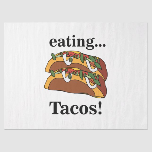 Taco Tacos Funny Birthday Tissue Paper (Front)