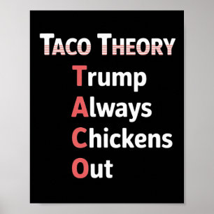Taco Theory Always Chicken Out Tacos Pun  Poster